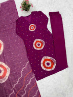 Naarira Bandhej Pure Cotton Cotton Suits