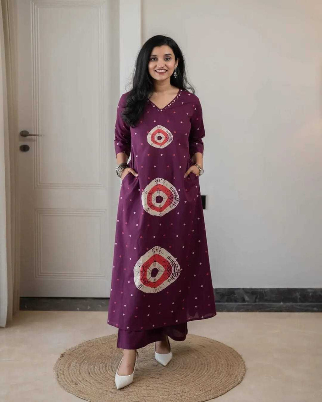 Naarira Bandhej Pure Cotton Cotton Suits