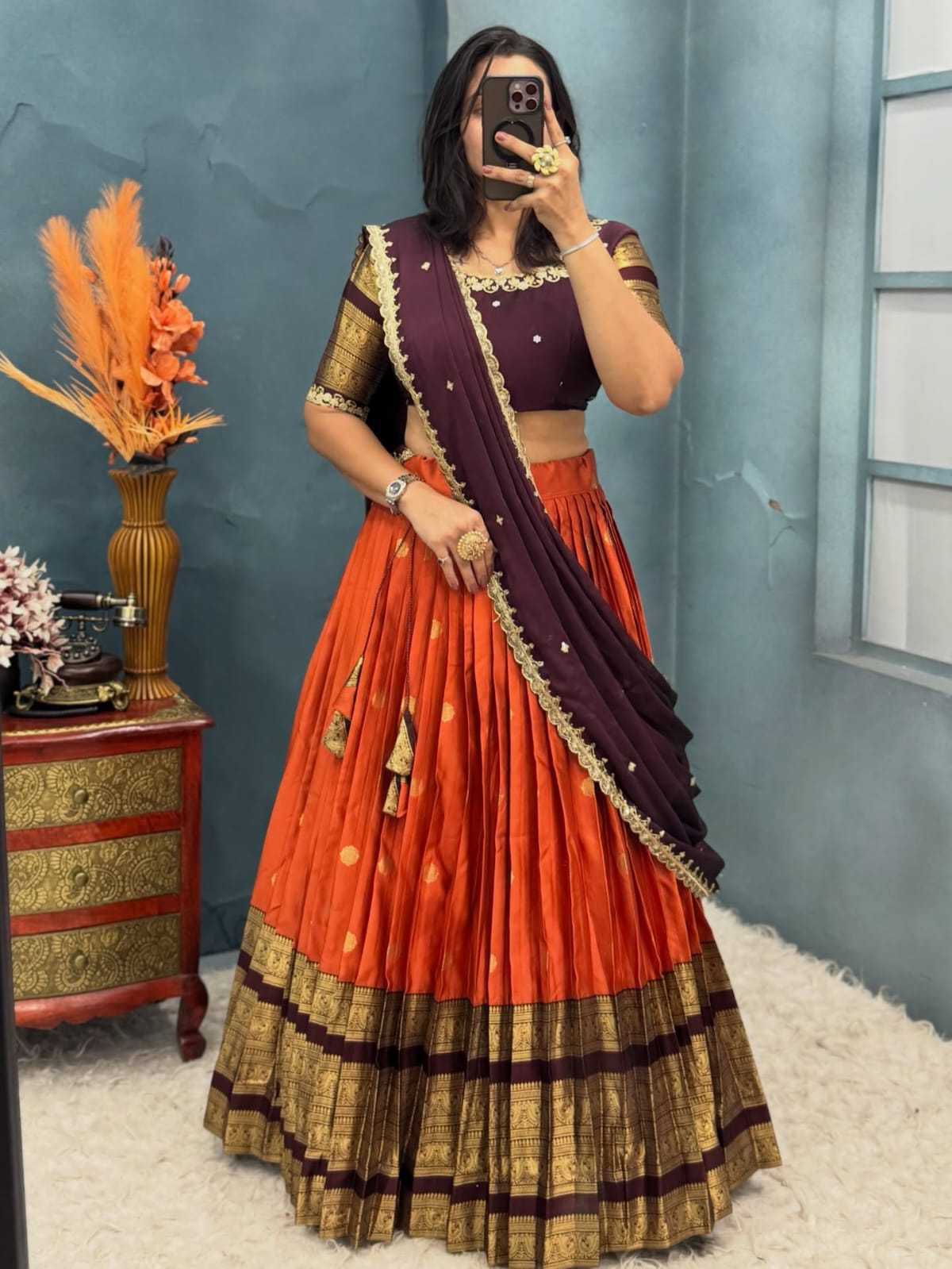Naarira Kanjivaram Silk Designer Lehenga
