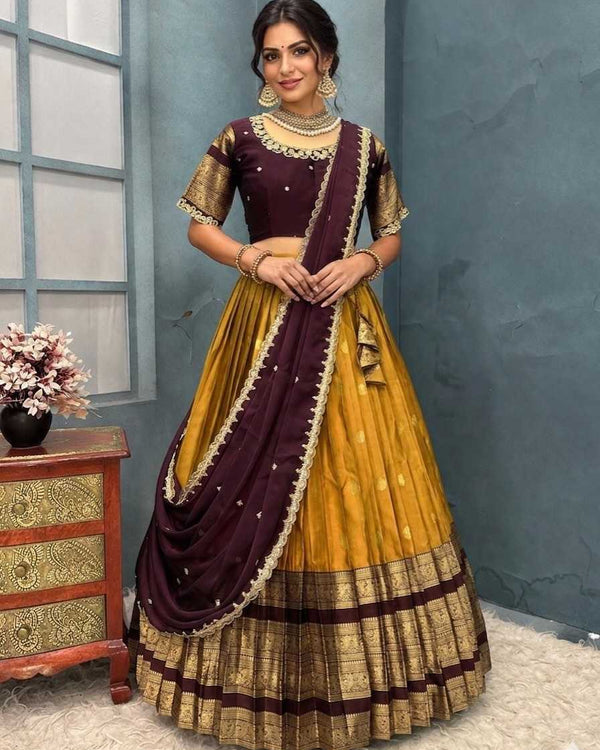 Naarira Kanjivaram Silk Designer Lehenga