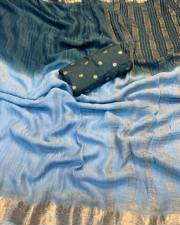 Naarira  KESH671 Ishita Premium Georgette Designer Sarees - alternate view