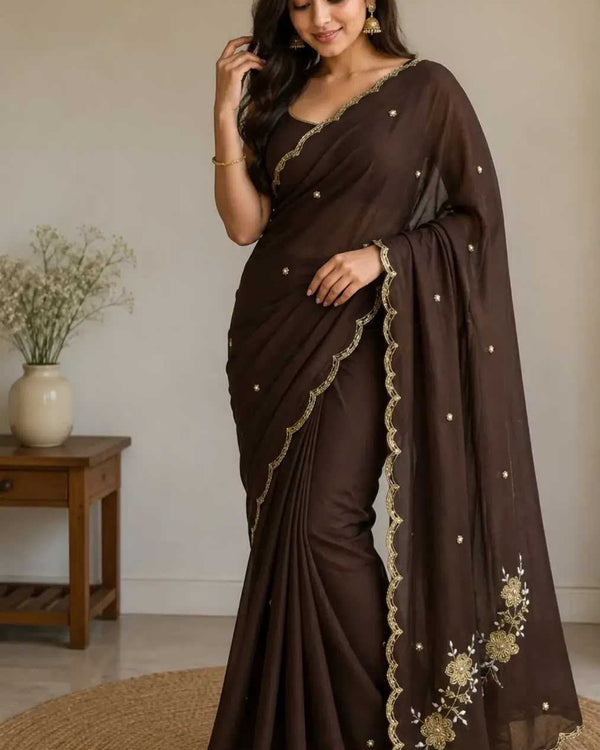 Naarira KESH671 Radhika Soft Gold Crush Designer Sarees