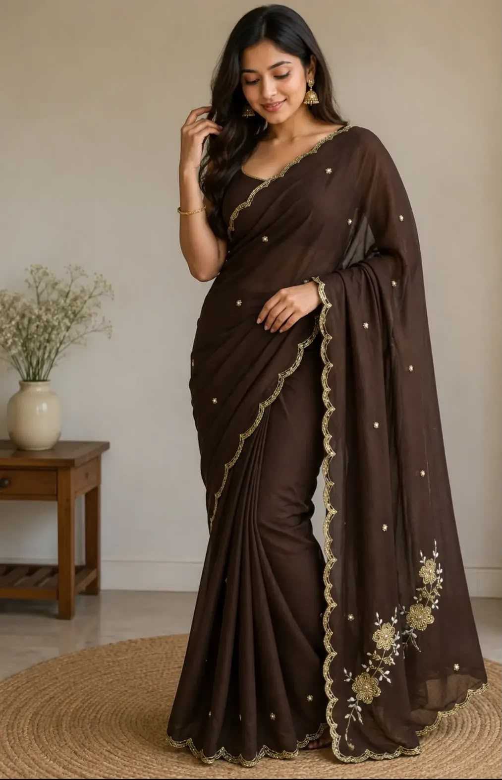 Naarira KESH671 Radhika Soft Gold Crush Designer Sarees