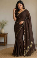 Naarira KESH671 Radhika Soft Gold Crush Designer Sarees