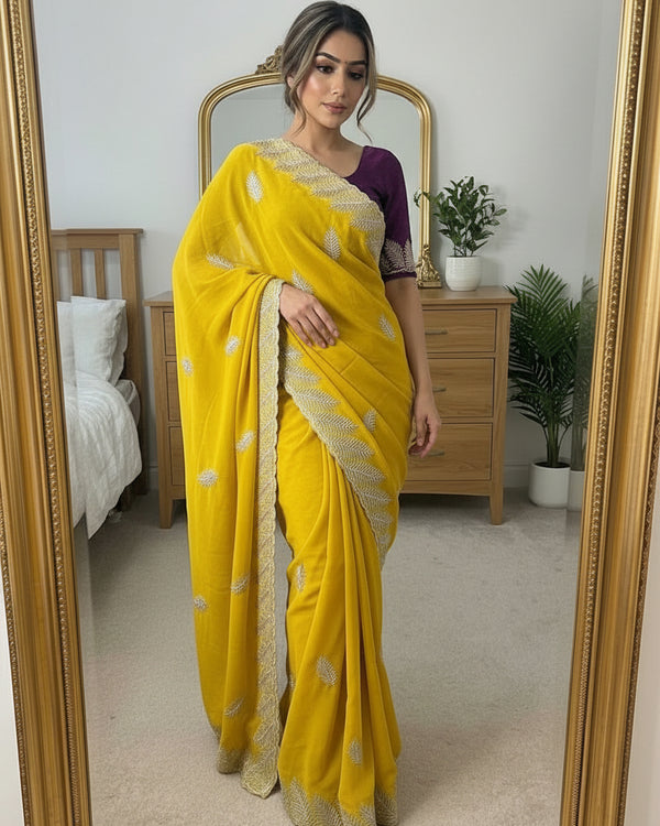 Naarira Sequence Georgette Designer Sarees