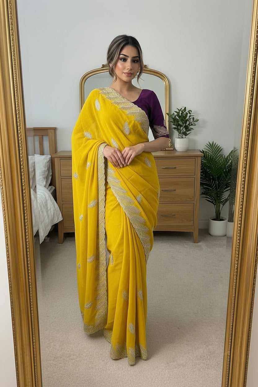 Naarira Sequence Georgette Designer Sarees