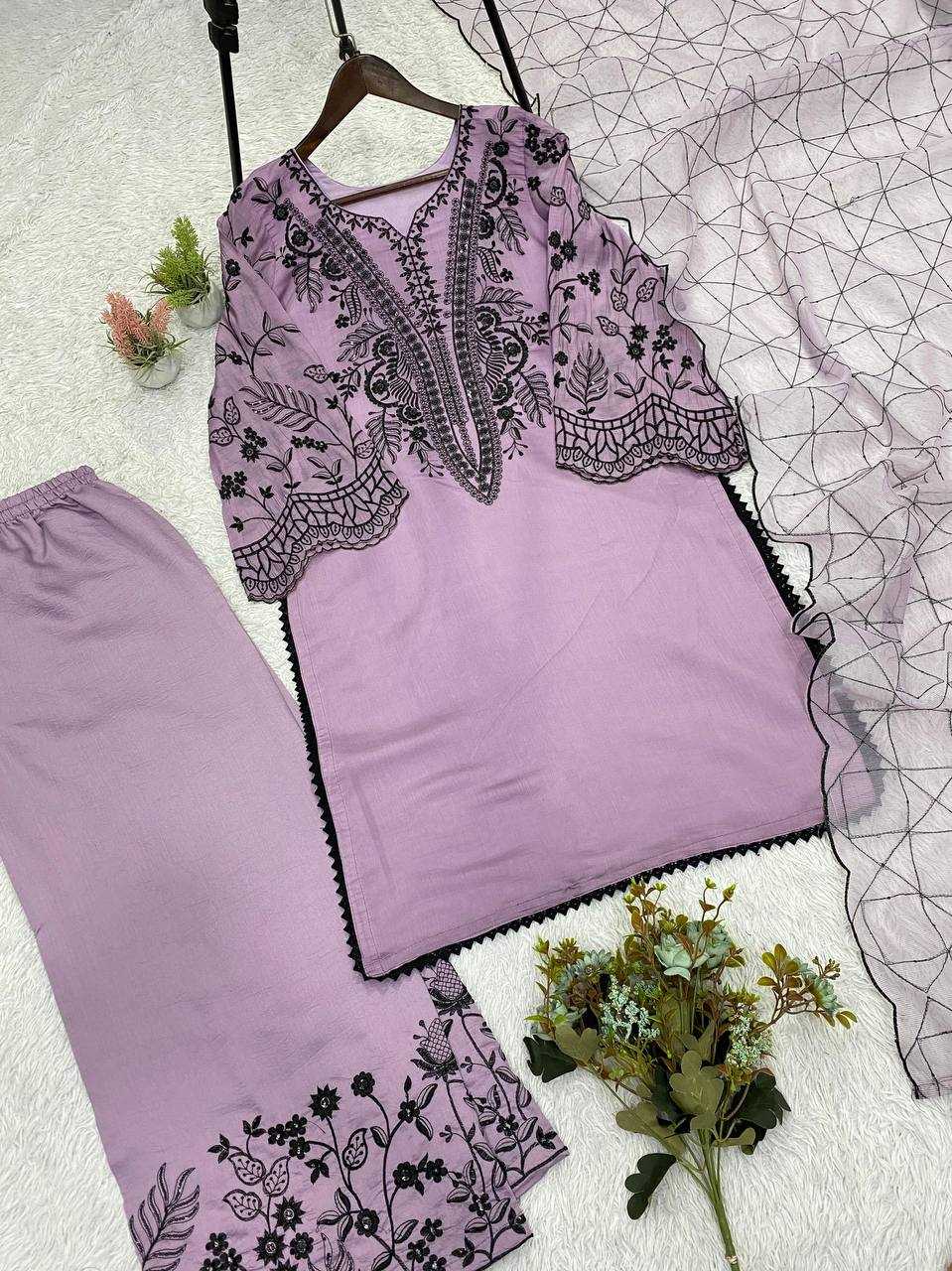 Naarira Sequence Embroidery Cotton Suits