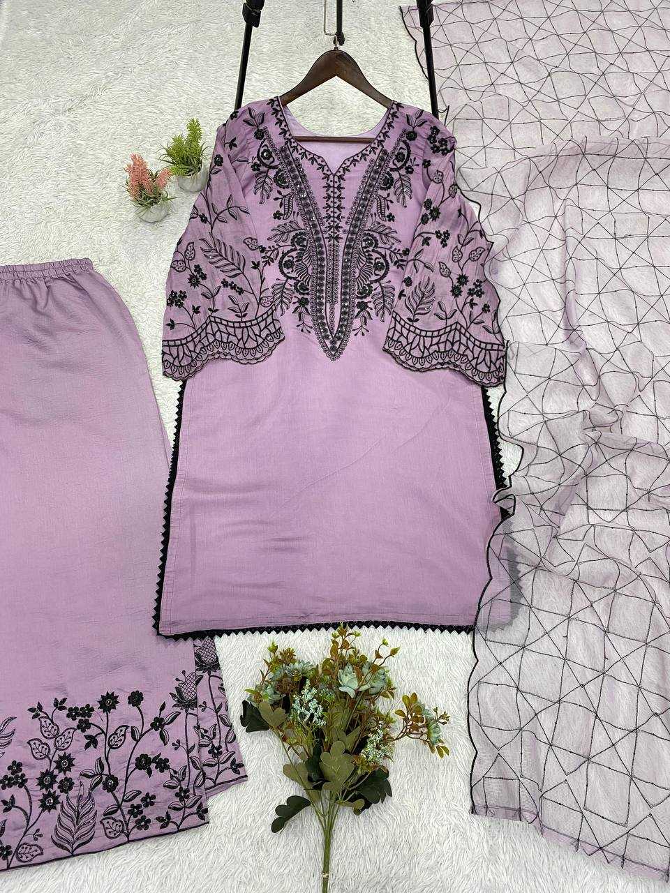 Naarira Sequence Embroidery Cotton Suits