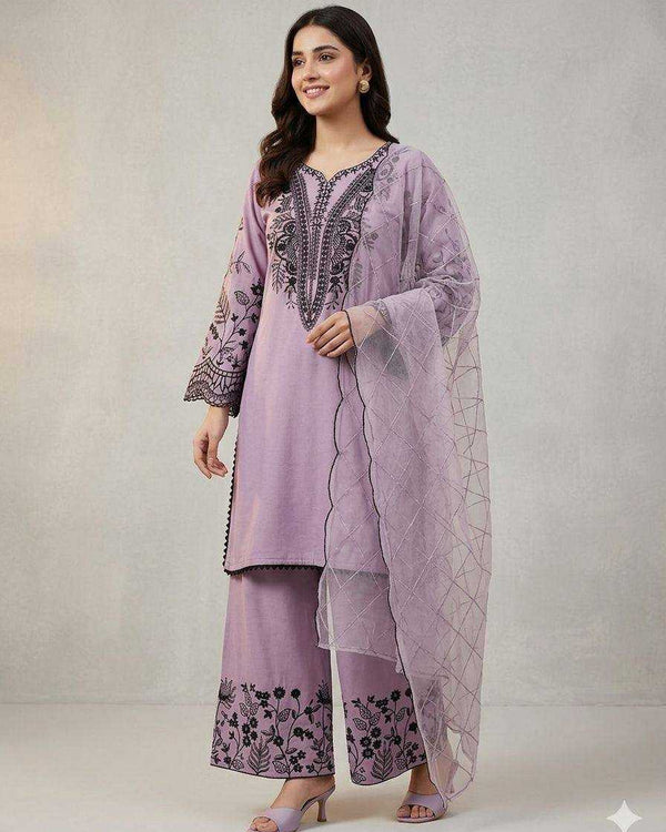 Naarira Sequence Embroidery Cotton Suits