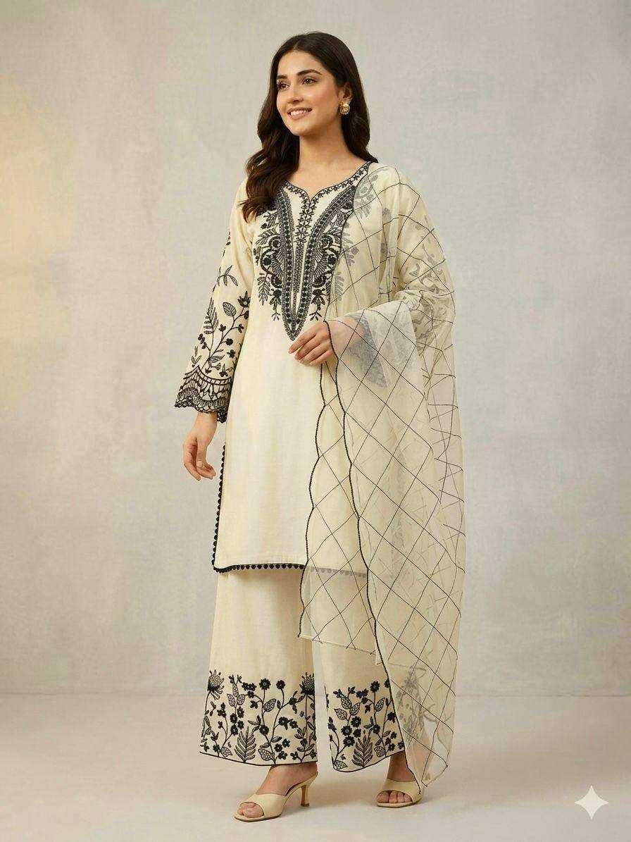 Naarira Sequence Embroidery Cotton Suits