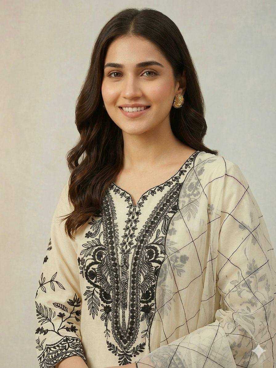 Naarira Sequence Embroidery Cotton Suits