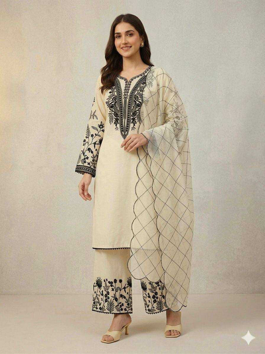 Naarira Sequence Embroidery Cotton Suits
