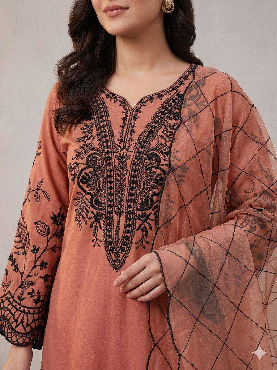 Naarira Sequence Embroidery Cotton Suits