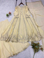 Naarira Mirror work Georgette Embroidery Gowns