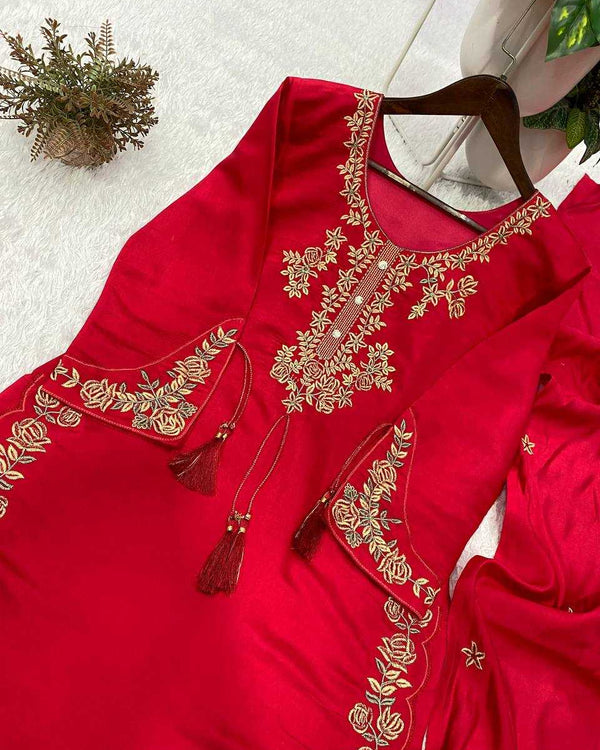 Naarira Heavy Roman Silk Palazzo Suit - alternate view