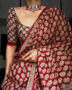 Naarira Elegant Chanderi Silk Printed Sarees