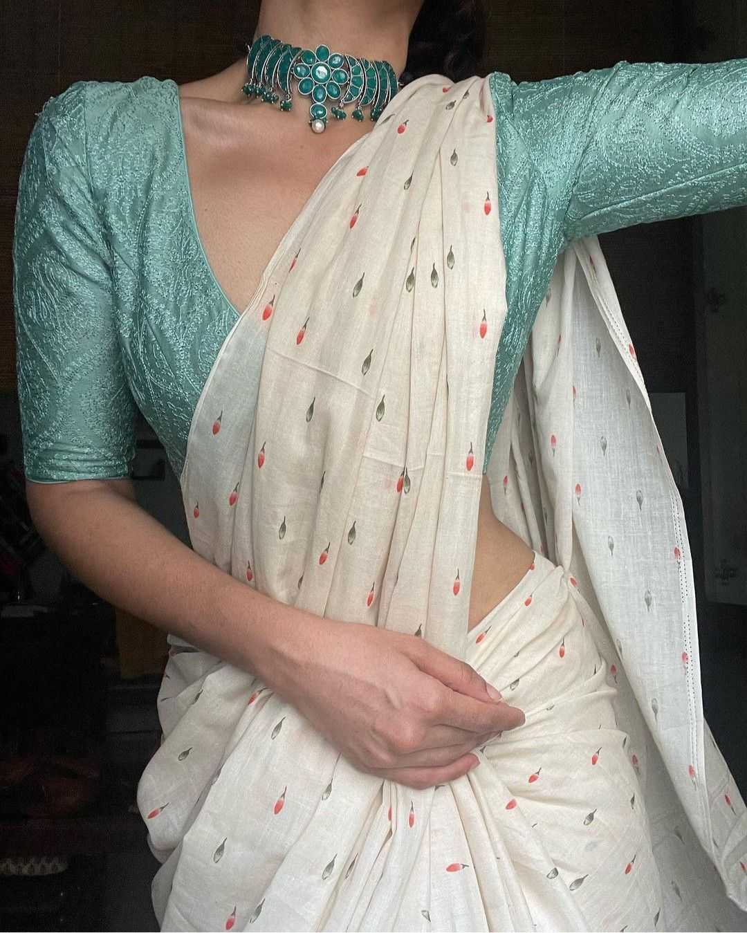Naarira Elegant Chanderi Silk Printed Sarees
