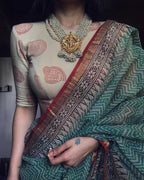 Naarira Elegant Chanderi Silk Printed Sarees