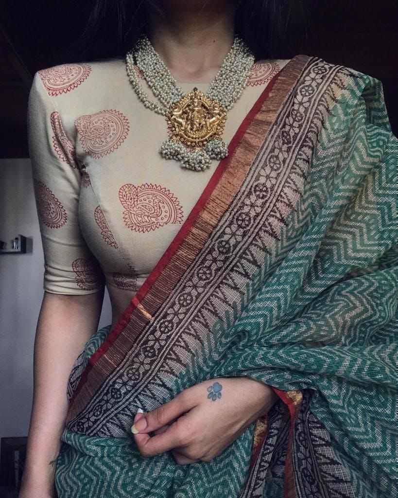 Naarira Elegant Chanderi Silk Printed Sarees