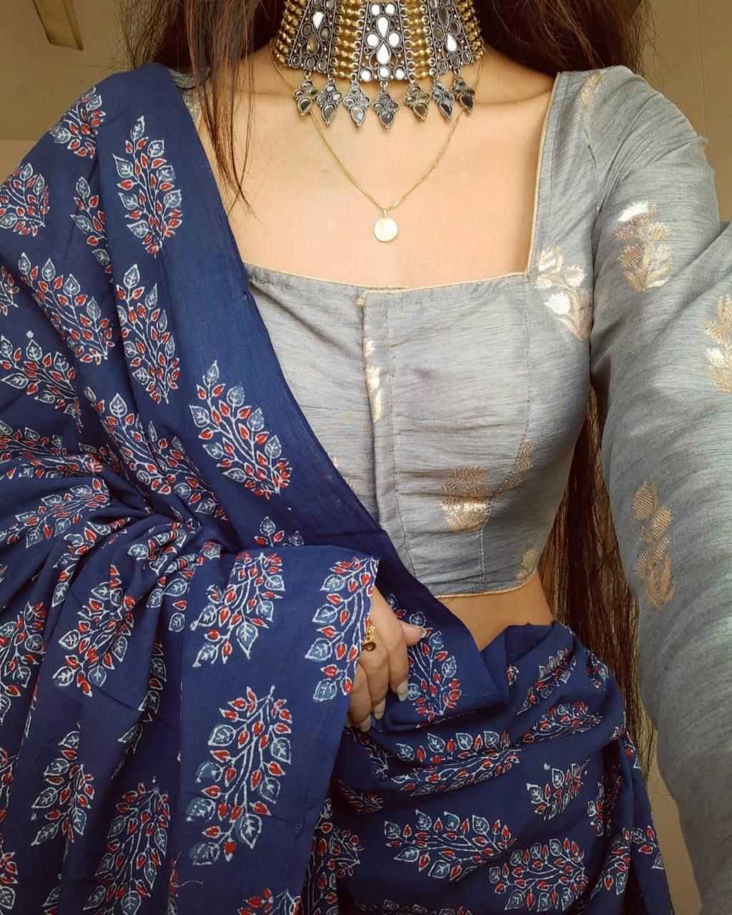 Naarira Elegant Chanderi Silk Printed Sarees