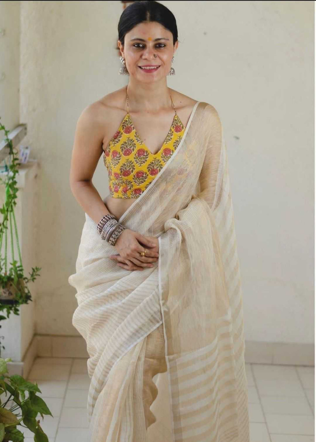Naarira Elegant Chanderi Silk Printed Sarees