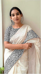Naarira Christmas Chanderi Silk Printed Sarees