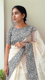 Naarira Christmas Chanderi Silk Printed Sarees