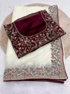 Naarira Devamita Rangoli Silk Heavy Saree