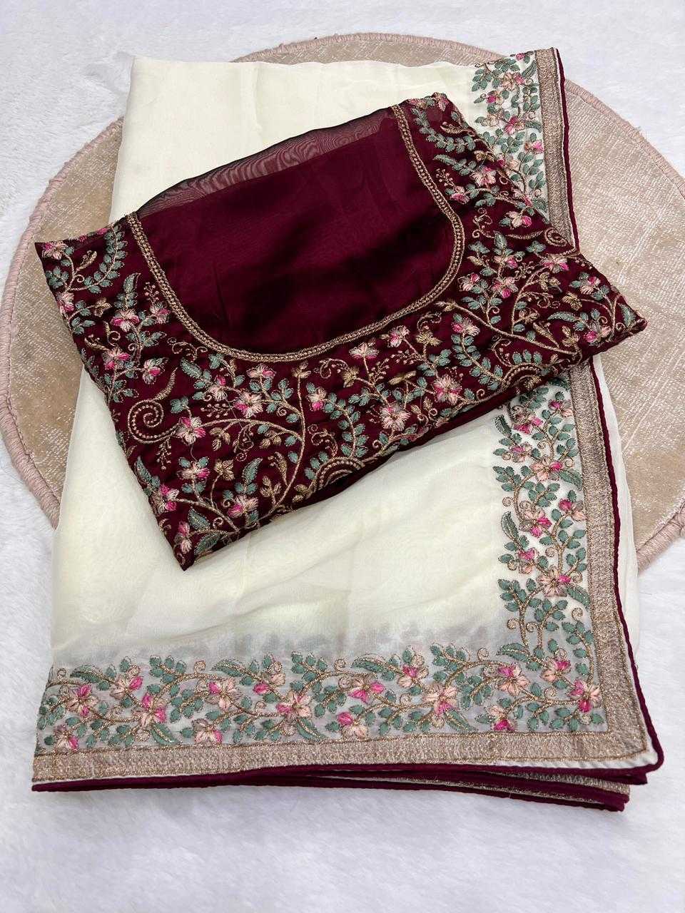 Naarira Devamita Rangoli Silk Heavy Saree