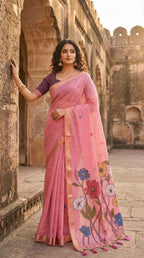 Naarira Floral Cotton Saree for Women