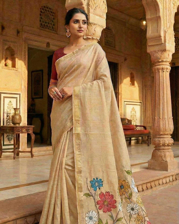 Naarira Floral Cotton Saree for Women