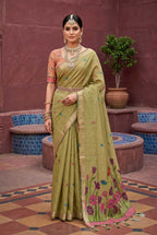 Naarira Butterfly Cotton Ethnic Saree for Women