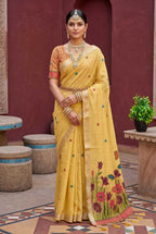 Naarira Butterfly Cotton Ethnic Saree for Women