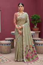 Naarira Butterfly Cotton Ethnic Saree for Women