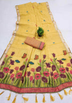 Naarira Butterfly Cotton Ethnic Saree for Women