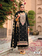 Naarira KESH704 701 Chinon Silk Embroidery Suits