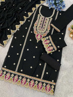 Naarira KESH704 701 Chinon Silk Embroidery Suits