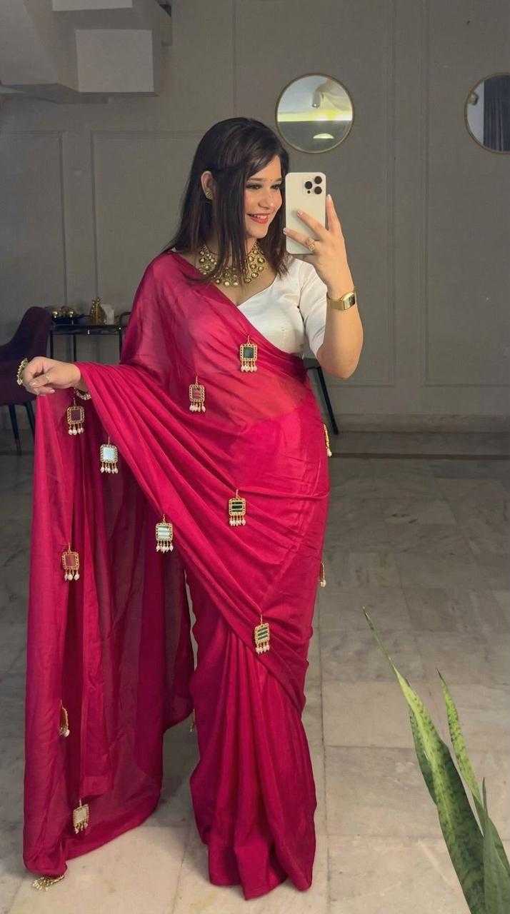 Naarira KESH709 Moti Chinon Designer Sarees