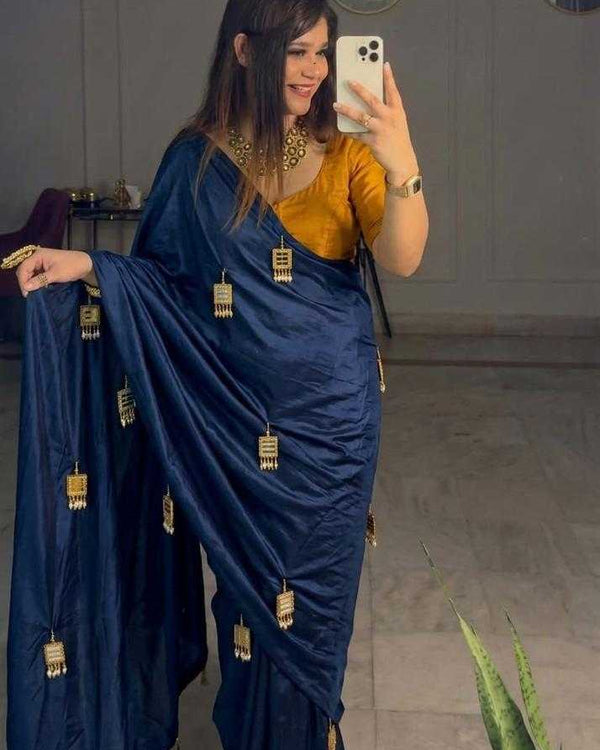 Naarira KESH709 Moti Chinon Designer Sarees - alternate view