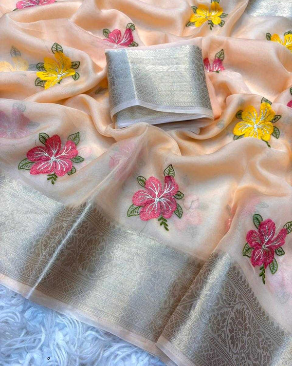 Naarira Epic Kanchipuram Organza Organza Sarees