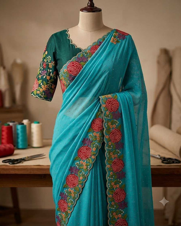 Naarira Georgette Designer Sarees - alternate view