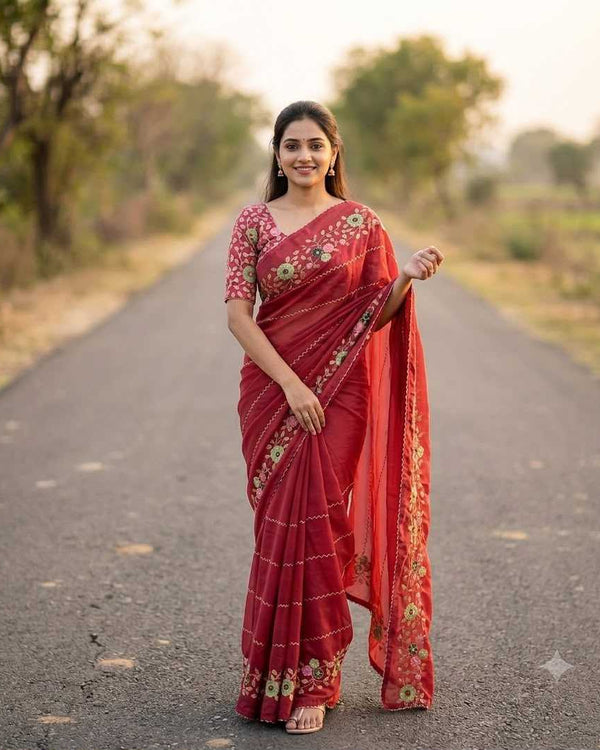 Naarira Georgette Party Wear Saree