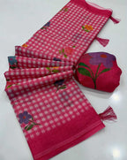 Naarira latkan Cotton Designer Sarees
