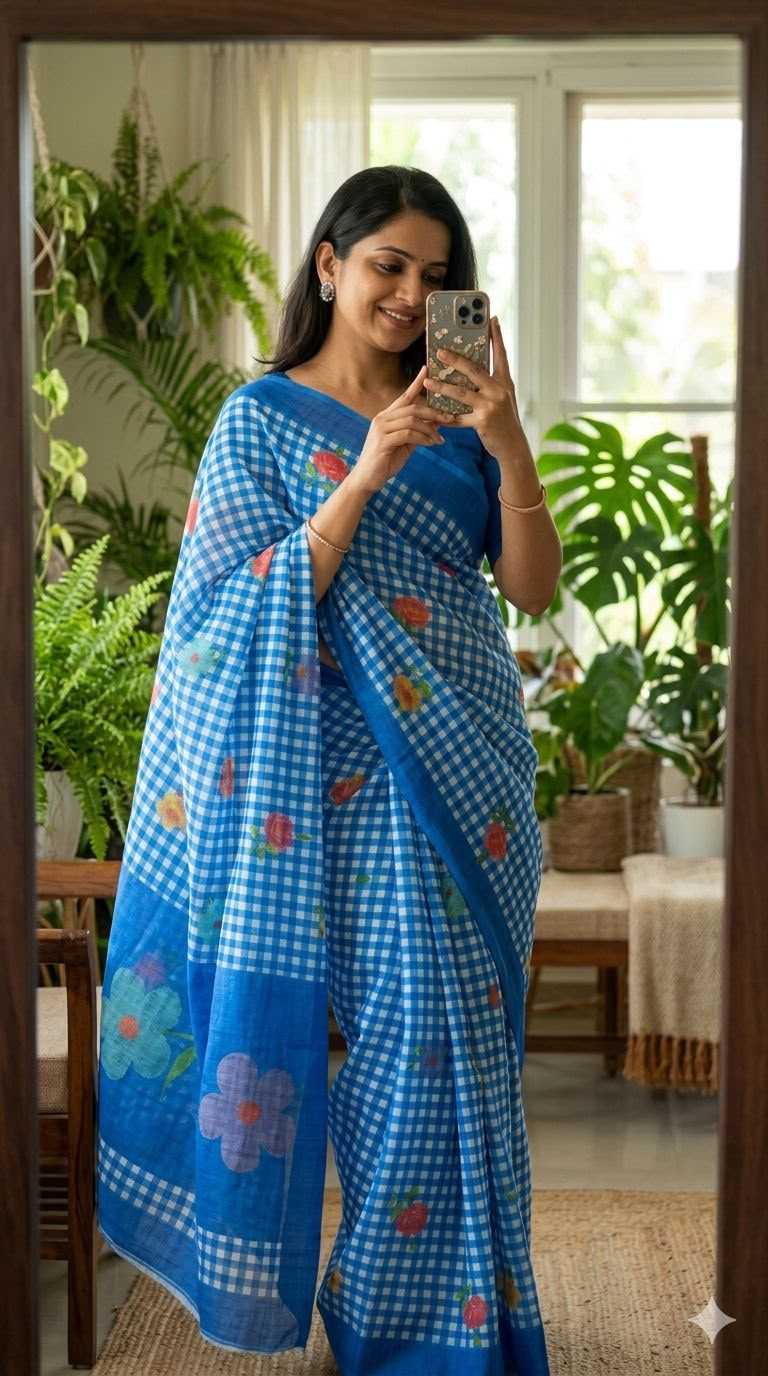 Naarira latkan Cotton Designer Sarees