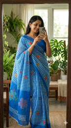 Naarira latkan Cotton Designer Sarees