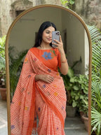 Naarira latkan Cotton Designer Sarees