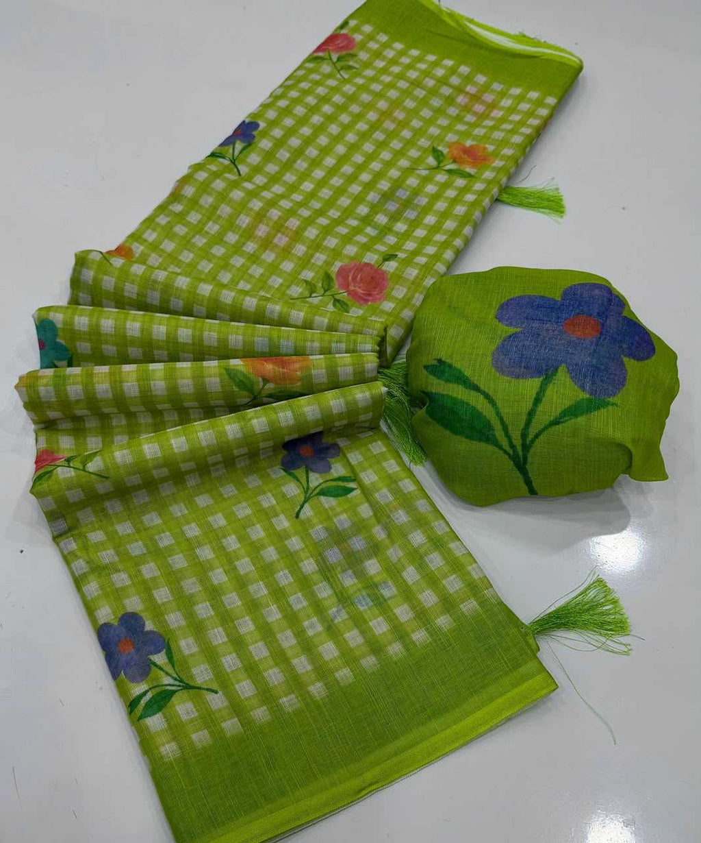 Naarira latkan Cotton Designer Sarees
