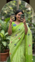 Naarira latkan Cotton Designer Sarees