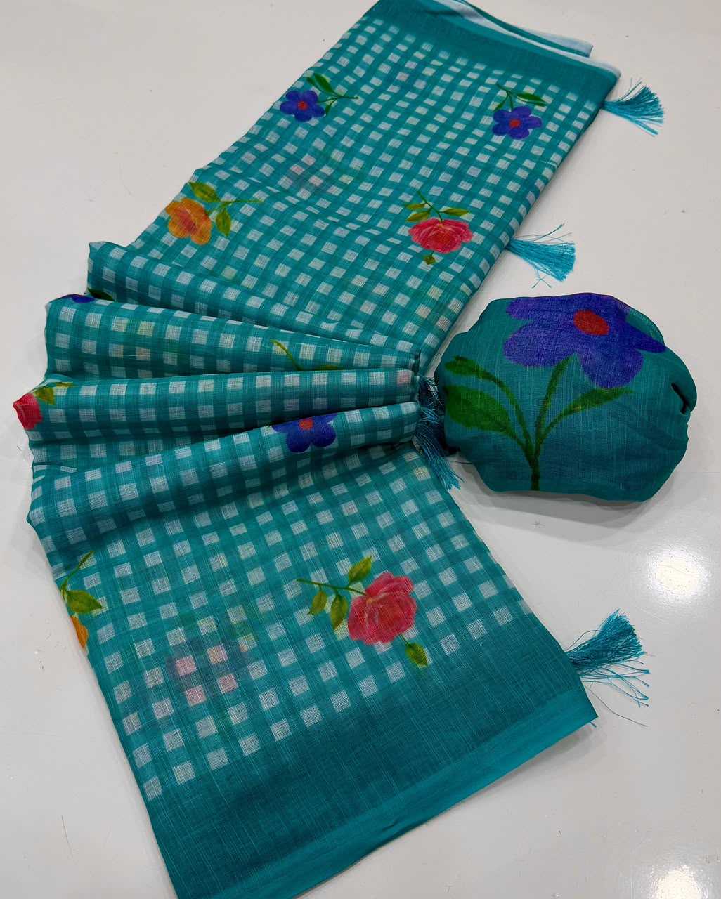 Naarira latkan Cotton Designer Sarees
