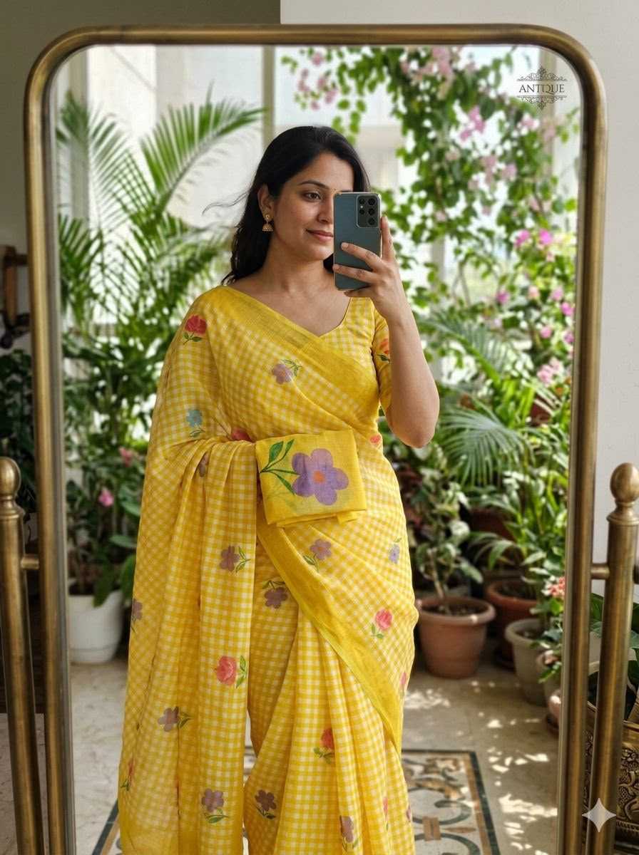 Naarira latkan Cotton Designer Sarees